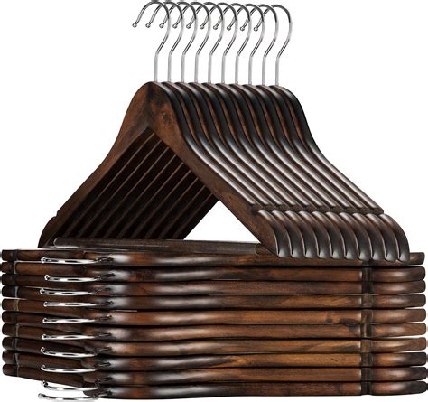 Wooden hangers amazon - Buy High-Grade Wide Shoulder Wooden Hangers 10 Pack, Non Slip Pants Bar, Smooth Finish Wood Suit Hanger Coat Hanger for Closet, Holds Upto 20lbs, 360° Swivel Hook, for Dress Jacket, Heavy Clothes Hangers: Standard Hangers - Amazon.com FREE DELIVERY possible on eligible purchases